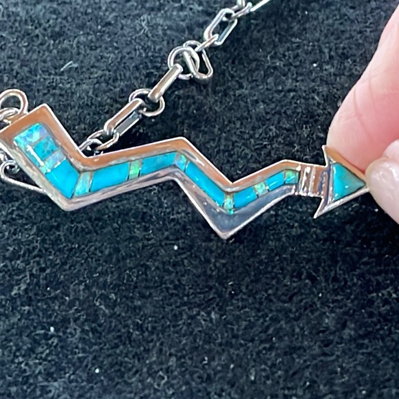Turquoise & Opal Necklace - Picture 4 of 6